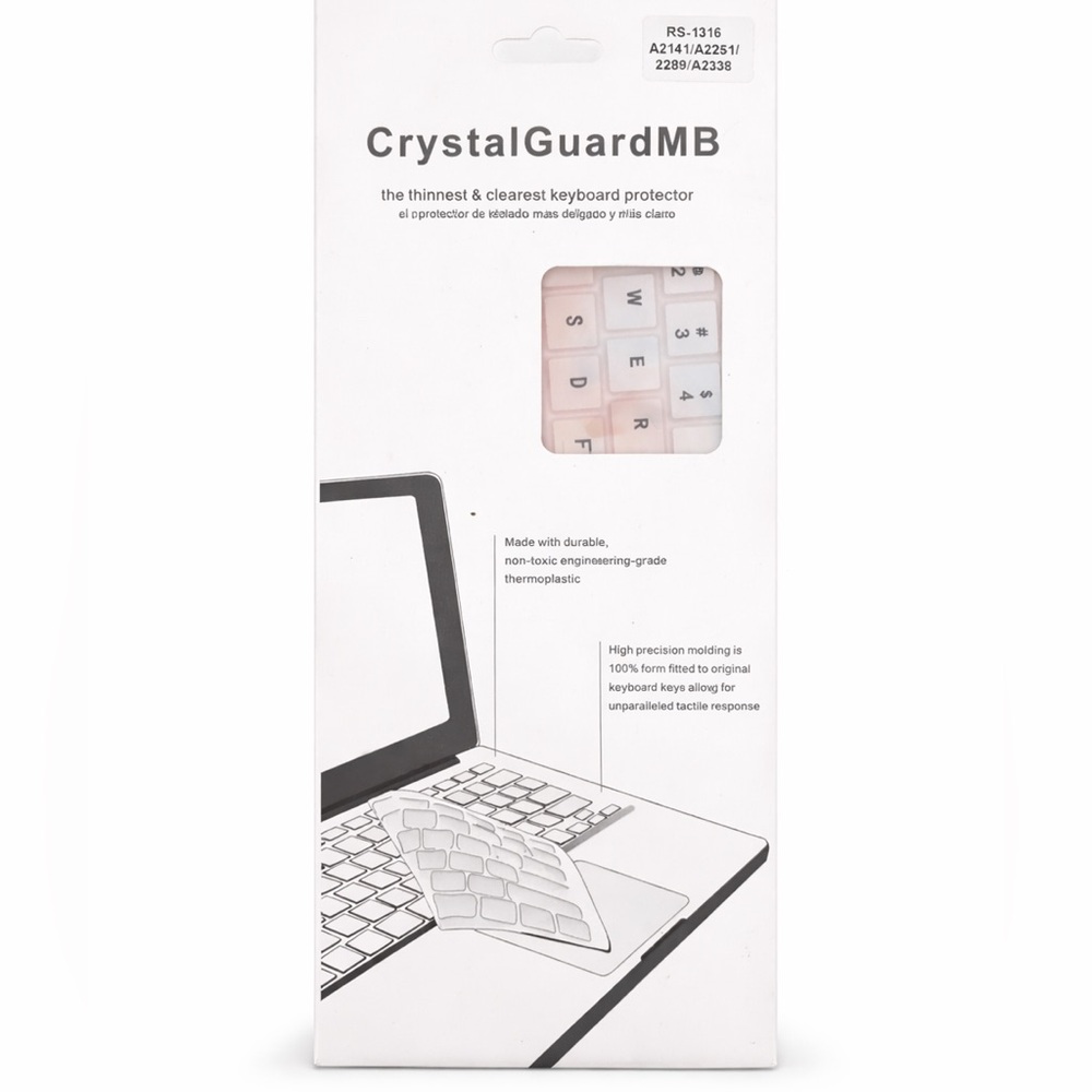 CrystalGuardMB Keyboard Protector Ultra Thin Clear Cover RS-1316 New Girly Pink